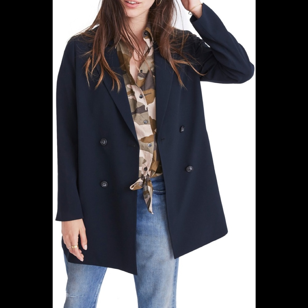 NWT Madewell Caldwell Double-Breasted Blazer, size S